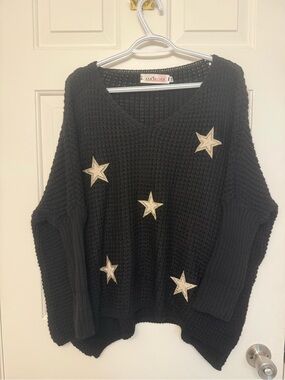 Black Star Embellished Sweater